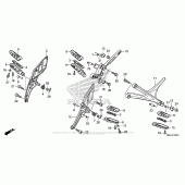 Схема узла: Подножки для Honda VFR1200 VFR