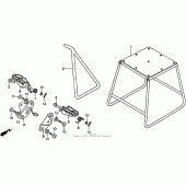 Схема узла: Подножки для Honda CR250