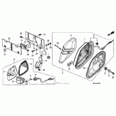 Схема вузла: Задній ліхтар (Стоп-сигнал) для Honda VTX1300