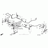 Схема вузла: Задня гальмівна система (fsc600d) для Honda FSC600 Silver Wing