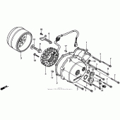 Схема узла: Левая крышка картера для Honda VT750 Shadow Deluxe