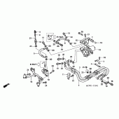 Схема вузла: Задній гальмівний шланг (VFR800A) для Honda VFR800 VFR