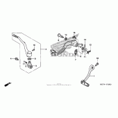 Схема вузла: Pedal + kick starter arm для Honda CRF450 CRF450X