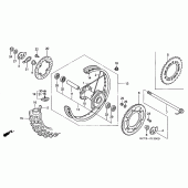 Схема вузла: Заднє колесо для Honda XR400