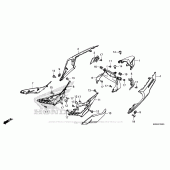 Схема вузла: Side Cover + Rear Cowl для Honda CBR500 CBR500R