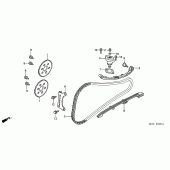 Схема узла: Цепь ГРМ & Натяжитель & Успокоитель для Honda FJS600 Silver Wing