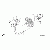 Схема узла: Труба водная для Honda CBF500