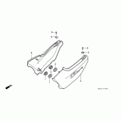 Схема узла: Боковой обтекатель (CB750F2) для Honda CB750 Seven Fifty