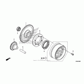 Схема узла: Привод стартера для Honda CRF125 CRF125FB