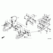 Схема узла: Выхлопная система для Honda ST1300 Pan-European