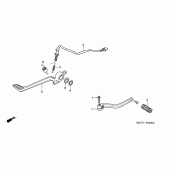 Схема узла: Лапка тормоза & Лапка переключения для Honda CBR1100XX Blackbird