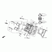 Схема вузла: Головка циліндра (FRONT) для Honda VTR1000 Firestorm