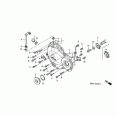 Схема узла: Правая крышка картера для Honda CBR600 CBR600F