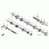 Схема вузла: Трансмісія для Honda CB600F Hornet