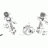 Схема вузла: Колінчастий вал для Honda VT1100 Shadow ACE