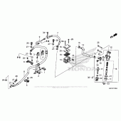 Схема вузла: Задній гальмівний циліндр для Honda CRF1000 Africa Twin