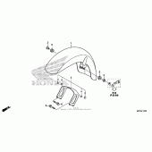 Схема узла: Переднее крыло (1) для Honda VT1300 Interstate