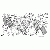 Схема вузла: Радіатор для Honda XL1000V Varadero