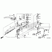 Схема вузла: Передній гальмівний циліндр (1) для Honda CBR1000 CBR1000RR Fireblade