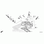 Схема вузла: Задня головка циліндра для Honda VT1300 Fury