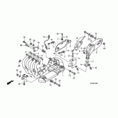 Схема вузла: Вихлопна система для Honda CB600F Hornet