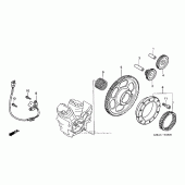 Схема вузла: Генератор + starting clutch для Honda VT750 Shadow Deluxe