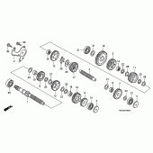 Схема вузла: Трансмісія для Honda VT750 Shadow Aero