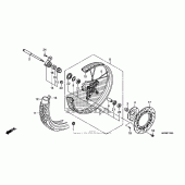 Схема вузла: Переднє колесо для Honda XR650