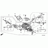 Схема вузла: Throttle body (a / cm) для Honda NSA700 DN-01