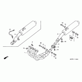 Схема узла: Выхлопная система для Honda CBR600 CBR600FS Sport Edition