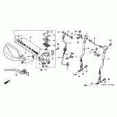 Схема вузла: Передній гальмівний циліндр для Honda XL650 Transalp