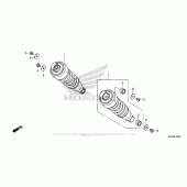 Схема узла: Задний амортизатор для Honda CMX500 Rebel