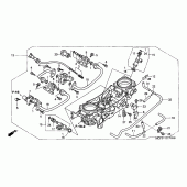 Схема вузла: Дросельна заслонка (ASSY.) (VT R1000SP2 / 3/4/5/6) для Honda VTR1000 VTR SP-2