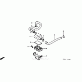 Схема вузла: Вторинний повітряний фільтр для Honda VT750 Shadow Deluxe