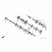 Схема вузла: Трансмісія для Honda NX650 Dominator