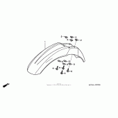 Схема вузла: Переднє крило для Honda XR400