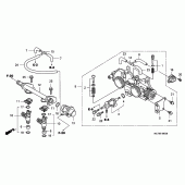 Схема вузла: Дросельна заслонка для Honda FJS400 Silver Wing
