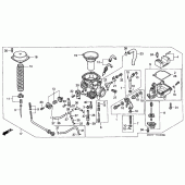 Схема вузла: Карбюратор (SINGLE) для Honda VT600 Shadow VLX