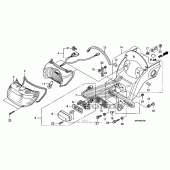 Схема узла: Задний фонарь (Стоп-сигнал) для Honda VT750 Shadow Spirit