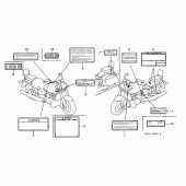 Схема вузла: Інформаційні наклейки для Honda GL1500 F6C