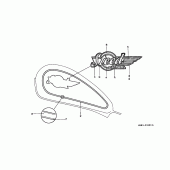 Схема вузла: Label read the manual (4) для Honda NV400 Shadow