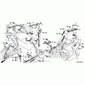 Схема вузла: Middle cowl для Honda CBR1000 CBR1000RR (ABS) Fireblade