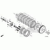 Схема вузла: Зчеплення для Honda CMX250 Rebel