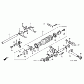 Схема узла: Shift drum + shift fork для Honda GL1800 Gold Wing