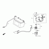Схема вузла: Акумулятор (2) для Honda CBR600 CBR600F