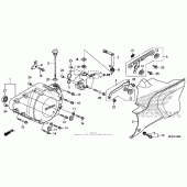 Схема вузла: Ліва кришка картера для Honda VT1300 Sabre
