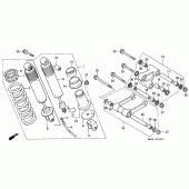 Схема вузла: Задня підвіска (XL600VK / VL / VM / VN / VP / VR) для Honda XL600 Transalp