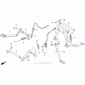 Схема узла: Педаль(Лапка) для Honda GL1500 Gold Wing Aspencade