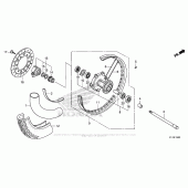 Схема вузла: Переднє колесо для Honda CMX250 Rebel
