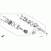 Схема узла: Стартер электрический для Honda XL125 Varadero